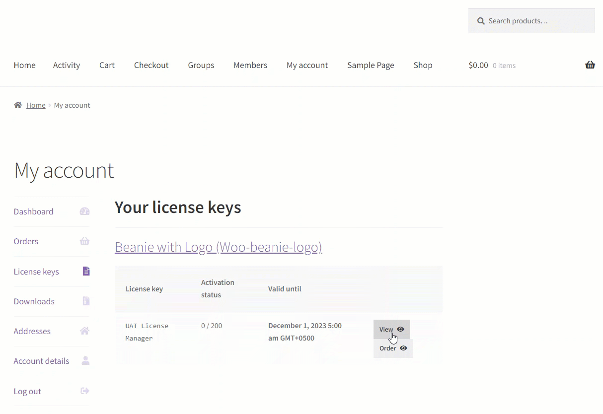 Activate or Deactivate License Keys