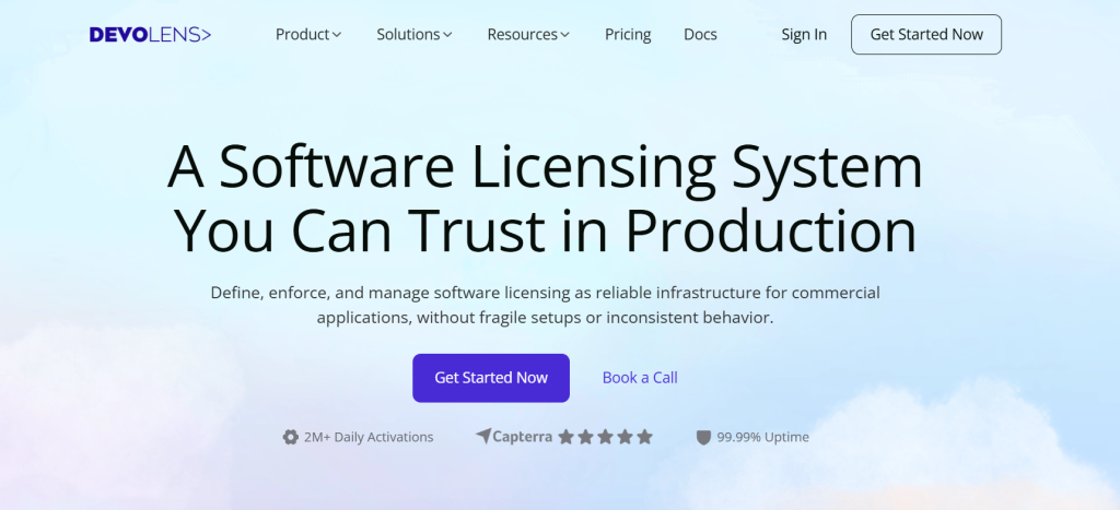Developer-focused license key and activation platform with strong offline support.